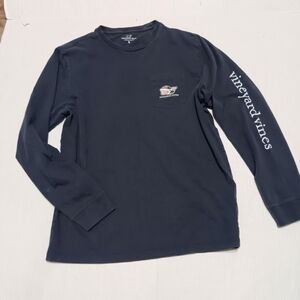 VINEYARD VINES Christmas whale graphic long sleeve tee, XL